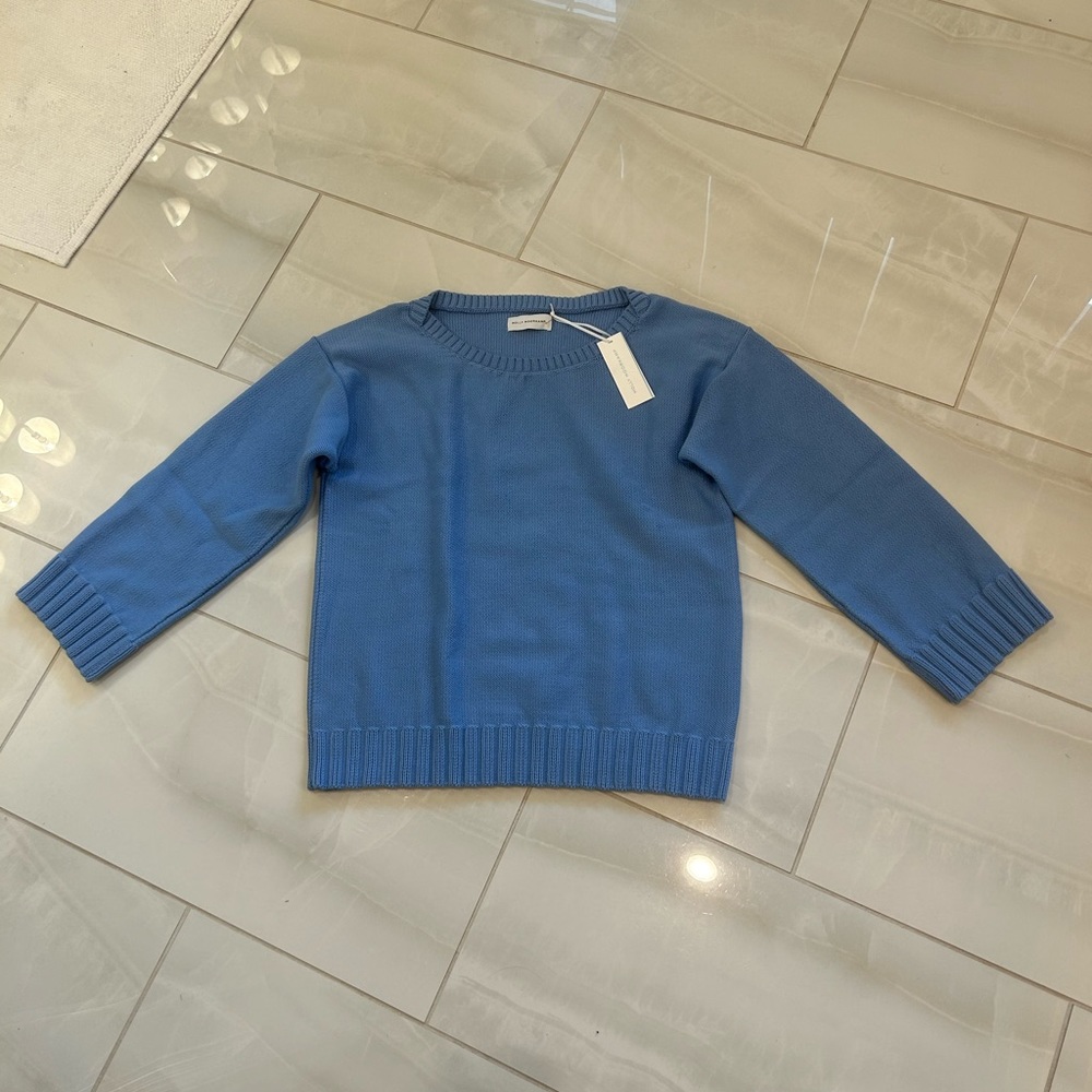 Elegant Blue Crew Neck Sweater